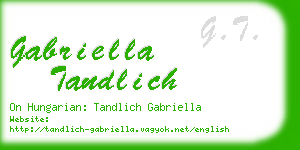gabriella tandlich business card